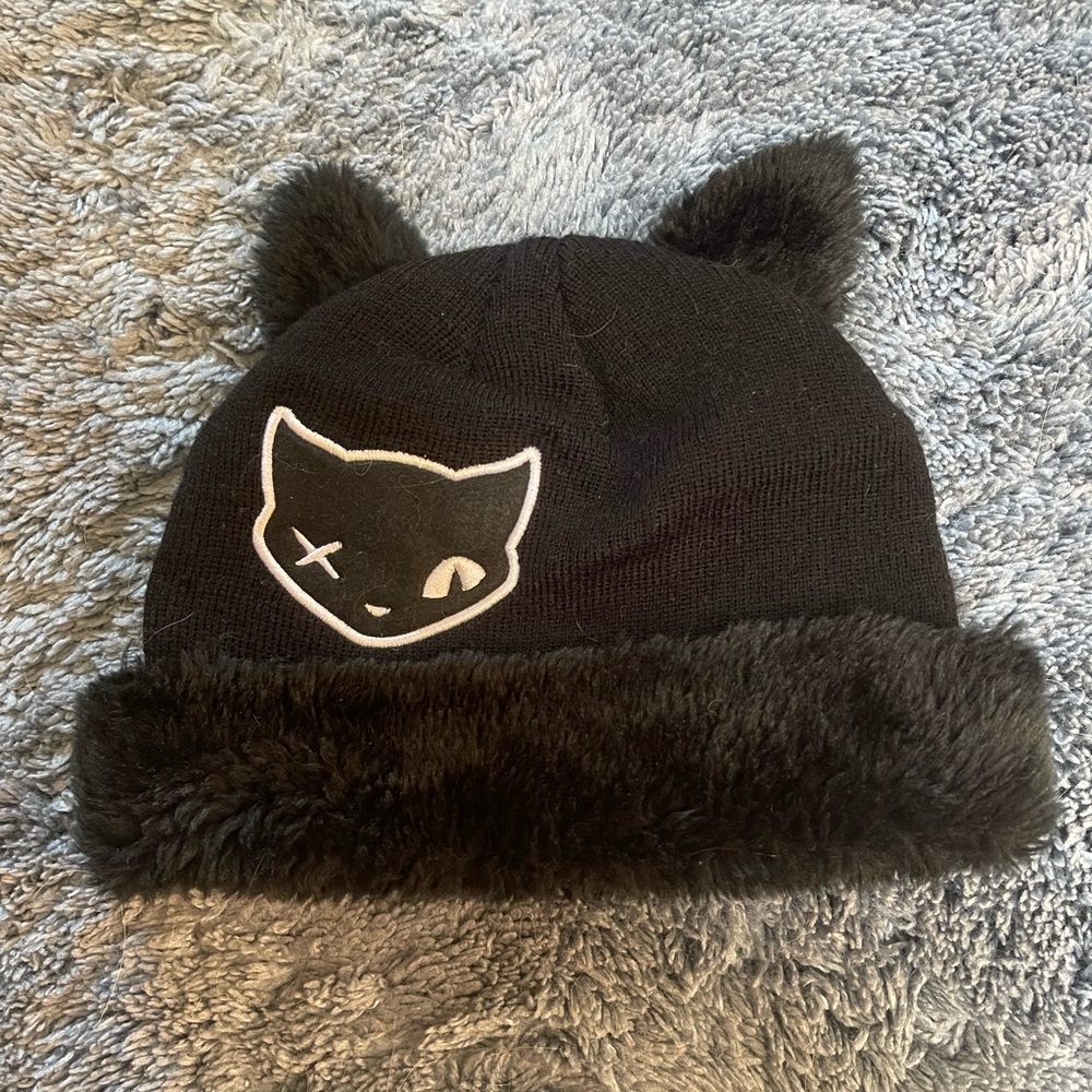 RARE Emily The Strange cat ear beanie